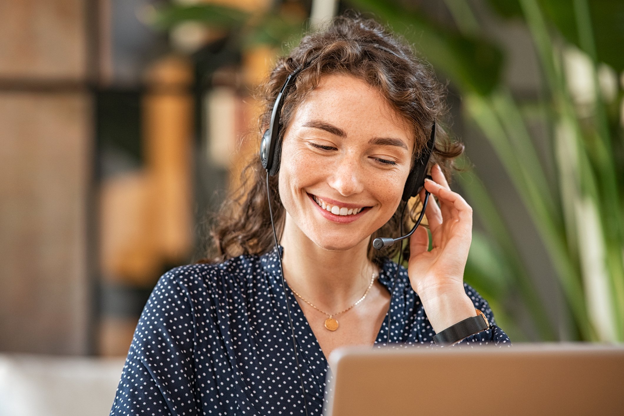 Lady with headset
